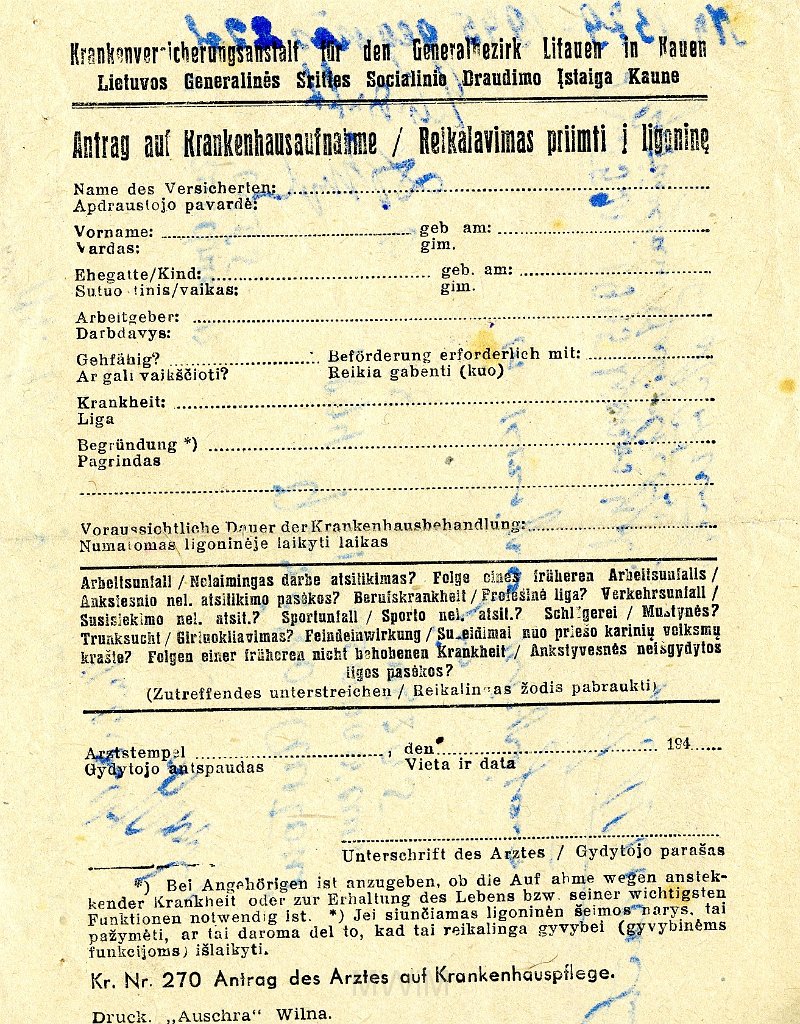 KKE 5718a.jpg - (litewski) Dok. Potwierdzenie odbycia leczenia przez Antoniego Graszko, Wilno, 28 IV 1945 r.